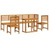 vidaXL Garden Bistro Set 6 pcs Brown Solid Acacia Wood