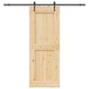 vidaXL Sliding Door with Hardware Set 85x210 cm Solid Wood Pine
