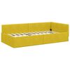 vidaXL Corner Bed Frame with Headboard Yellow 90 cm x 190 cm Velvet