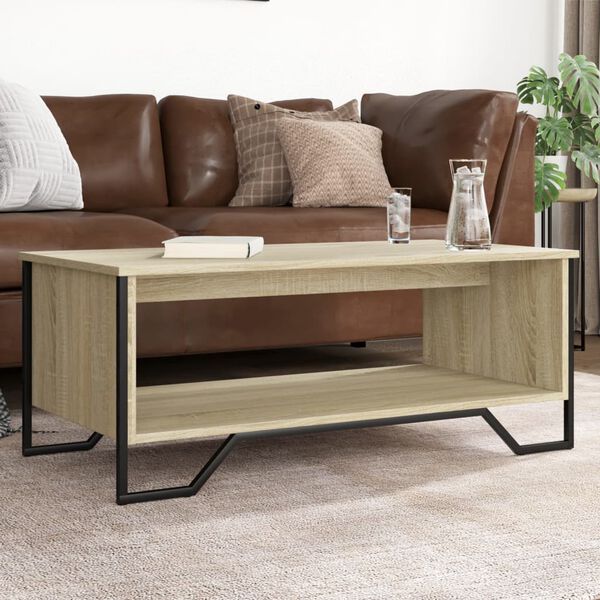 vidaXL Coffee Table Sonoma Oak 100x51x40 cm Engineered Wood