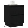 vidaXL Bedside Cabinet with Drawer 2 pcs Black Oak 39 x 34.5 x 50 cm