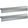 vidaXL Garden Cover Profile 2 pcs 100 x 6 x 15 cm Galvanised Steel