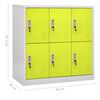 vidaXL Locker Cabinets 5 pcs Light Grey and Green 90x45x92.5 cm Steel