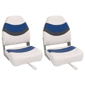 vidaXL Foldable Boat Seats 2pcs with High Back 44x38x55 cm