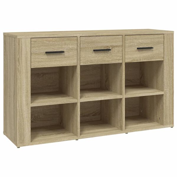 vidaXL Sideboard Sonoma Oak 100x30x59.5 cm Engineered Wood