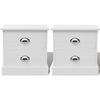 vidaXL French Bedside Cabinets 2 pcs White