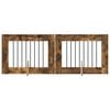 vidaXL Dog Gate with Stands 2 pcs Smoked Oak 80 x 60 cm