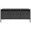 vidaXL Coffee Table Black 101.5x50x43.5 cm Cold-rolled Steel