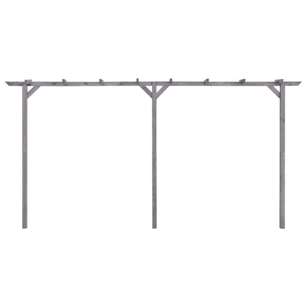 vidaXL Garden Pergola Grey 400x40x205 cm Impregnated Pinewood