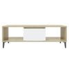 vidaXL Coffee Table White and Sonoma Oak 103.5x60x35 cm Engineered Wood