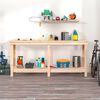 vidaXL Work Bench 180x50x80 cm Solid Wood Pine