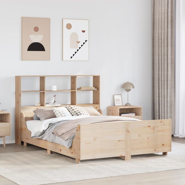 vidaXL Bookcase Bed without Mattress 120x200 cm Solid Wood