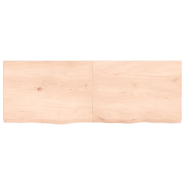 vidaXL Bathroom Countertop 140x50x(2-6) cm Untreated Solid Wood
