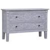 vidaXL Sideboard with 2 Drawers 90x30x60 cm Solid Mahogany Wood