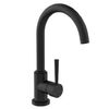 SCHÜTTE Sink Mixer with High Round Spout CORNWALL Low Pressure Black Matt