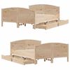 vidaXL Bed Frame without Mattress 150x200 cm King Size Solid Wood Pine