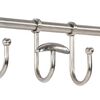 vidaXL Luggage Rack with Coat Hangers Wall Mounted Aluminium
