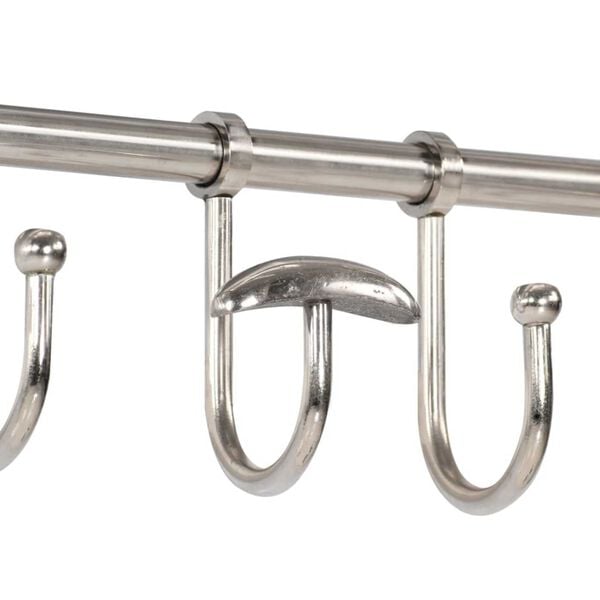 vidaXL Luggage Rack with Coat Hangers Wall Mounted Aluminium