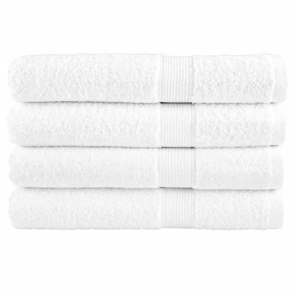 vidaXL Premium Sauna Towels "SOLUND" 4 pcs White 80x200 cm 600 gsm