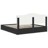 vidaXL Storage Bed with Headboard Black 200 x 200 cm Engineered Wood