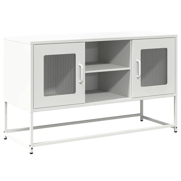 vidaXL TV Cabinet White 100.5x39x60.5 cm Steel
