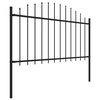 vidaXL Garden Fence Woerden with Spear Top Steel 170x150 cm Black