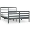 vidaXL Bed Frame without Mattress Grey Solid Wood Pine 150x200 cm King Size