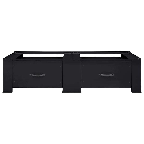 vidaXL Double Washing Machine Pedestal with Drawers White