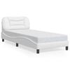 vidaXL Bed Frame with LED without Mattress "Hvar" White 80x200 cm