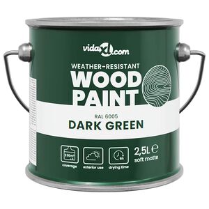 vidaXL Wood Paint Green 2.5 L Wall Print