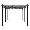 vidaXL Garden Gazebo with Retractable Roof Anthracite 3x6 m Aluminium