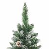 vidaXL Artificial Slim Christmas Tree Green and white 240 cm