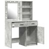 vidaXL Dressing Table Set 2 pcs Concrete Grey Engineered Wood