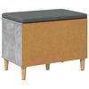 vidaXL Hall Bench with Cushion with Door Concrete Grey 60 x 38 x 46 cm