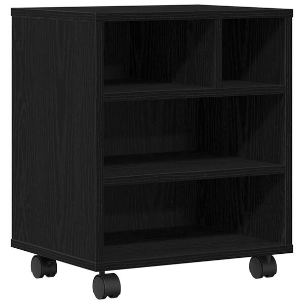 vidaXL Printer Stand Black Oak 41 x 32 x 48 cm Engineered wood