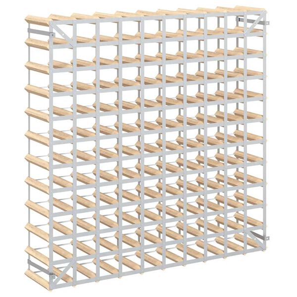 vidaXL Wine Rack for 120 Bottles Solid Pinewood