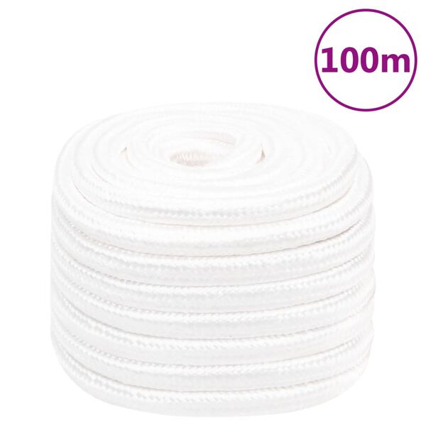 vidaXL Boat Rope Full White 20 mm 100 m Polypropylene