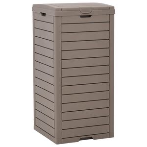 vidaXL Outdoor Garbage Bin Light Brown 41x41x86 cm Polypropylene