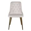 Venture Home Dining Chairs 2 pcs Velvet Deluxe Velvet Beige and Brass