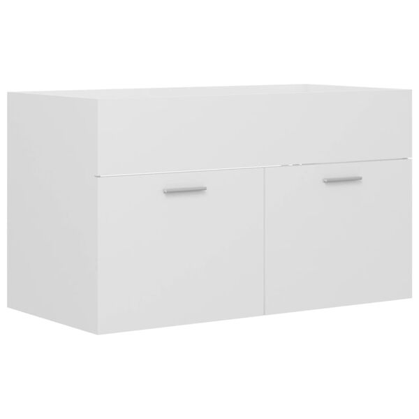 vidaXL Sink Cabinet White 80x38.5x46 cm Engineered Wood