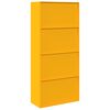 vidaXL Storage Cabinet 2 pcs Mustard Yellow 90 x 40 x 200 cm Steel