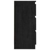vidaXL Bedside Cabinets 2 pcs Black 40x29.5x64 cm Solid Pine Wood