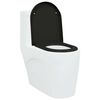 vidaXL Toilet Seat Black 46.2 x 36 x 4.3 cm Duroplast