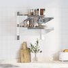 vidaXL 2-Tier Wall Shelf 50x40x48 cm Silver Stainless Steel