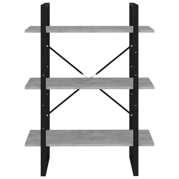 vidaXL Bookshelf Concrete Grey 80x30x105 cm Engineered Wood