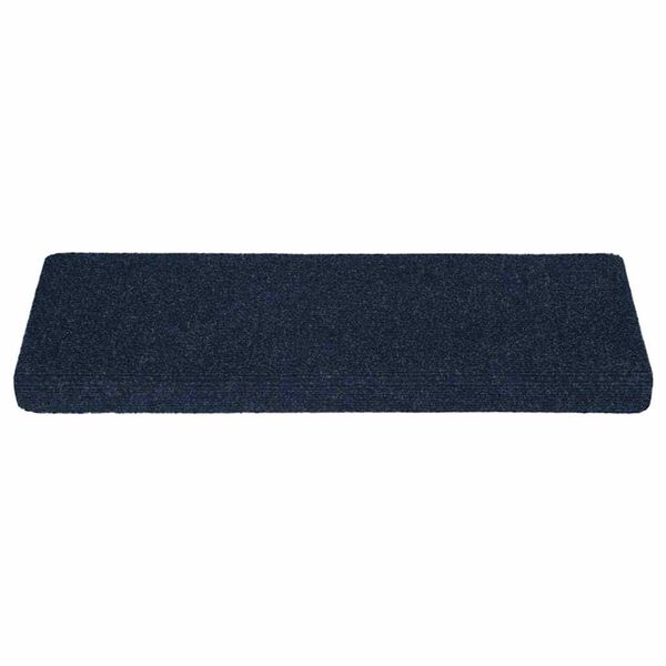 vidaXL Stair Mats Self-adhesive 30 pcs 65x21x4 cm Navy Rectangular Edge