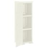 vidaXL Plastic Cabinet 40x43x125 cm Wood Design Vanilla Ice