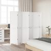 vidaXL Room Divider 6 Panels White Solid Wood Paulownia