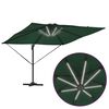 vidaXL Parasol Green 286 x 285 x 270 cm Aluminium