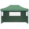 vidaXL Foldable Party Tent Pop-Up with 3 Sidewalls Green